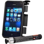 Coque pour IPHONE 3 noire avec bombe lacrymogene