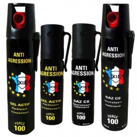 Bombe lacrymogène gaz CS - Lot Promo : 3 bombes lacrymogène de défense