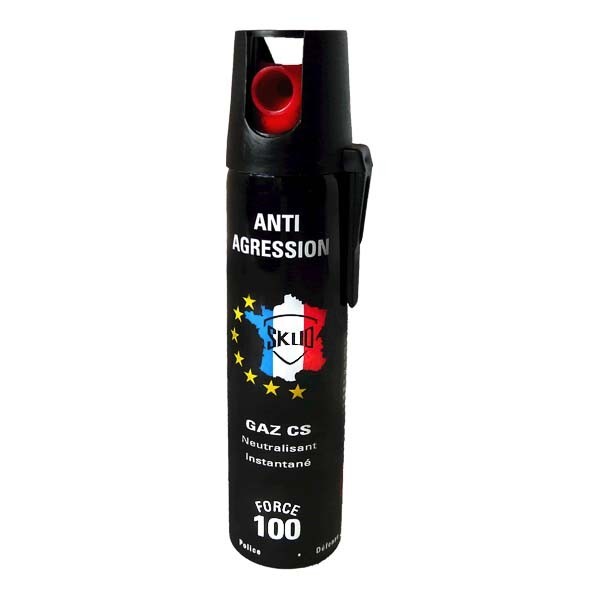 AEROSOL GAZ CS ANTI-AGRESSION FORCE LE PROTECTEUR 100 ML POIGNEE