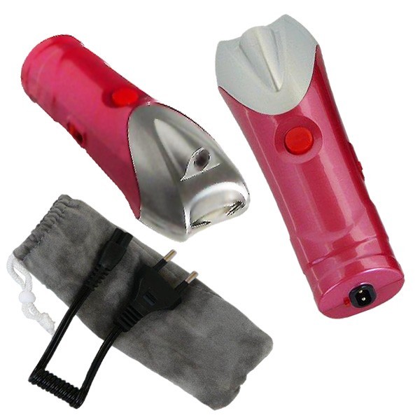 Taser femme de 4.500.000 Volts Shocker PINKY avec alarme et lampe LED.