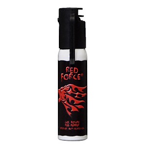 RED FORCE : Bombe lacrymogene colorante gel poivre 25ml.