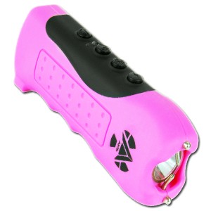 Taser femme PINKY : Shocker 4.500.000 V + Alarme + lampe LED