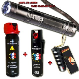 Taser de poche, à petit format (téléphone shocker, porte-clé shocker,  lipstick, lampe torche), arme d'auto-défense puissante et pratique.