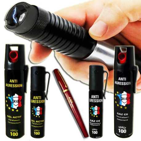 Pack antiagression : Taser poche+bombes lacrymogenes GAZ+GEL+ stylo lacrymogene Pack antiagression : Taser poche+bombes lacrymogenes GAZ+GEL+ stylo lacrymogene