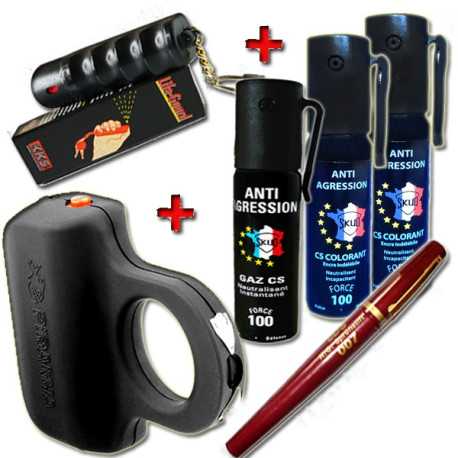 lot promo Tazer de poche et bombes lacrymogenes discrètes lot promo Tazer de poche et bombes lacrymogenes discrètes