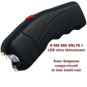 Taser puissant 6 millions de volts avec coupe-circuit sécurité
