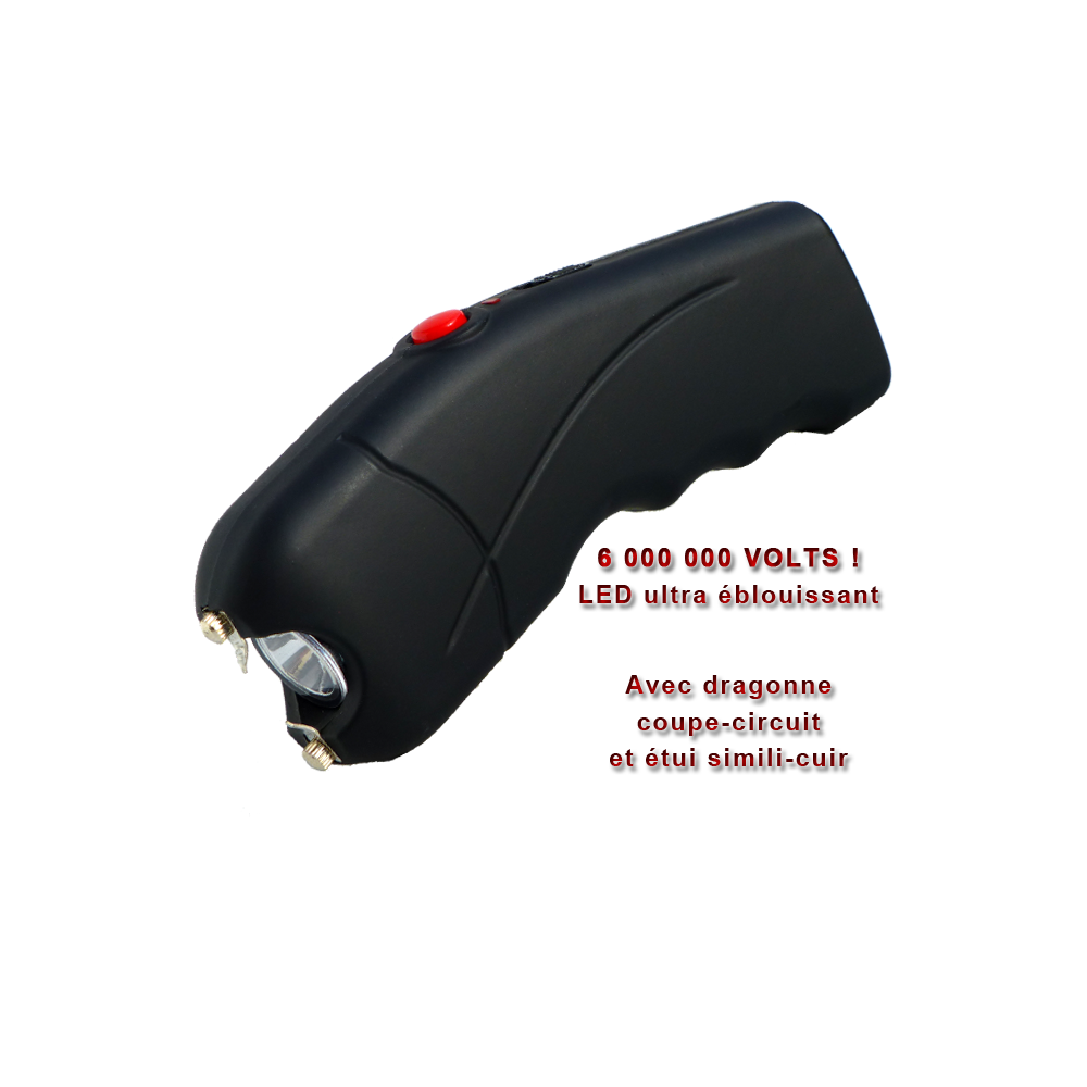 Taser puissant 6 millions de volts avec coupe-circuit sécurité