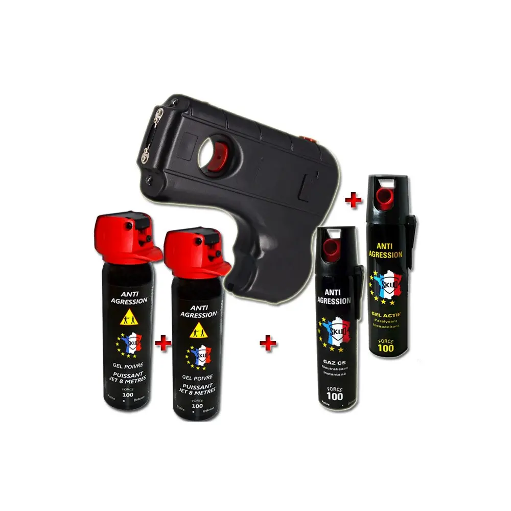 Shocker Pistolet Taser + bombes lacrymogènes longue distance dans ce lot full défense Shocker Pistolet Taser + bombes lacrymogènes longue distance dans ce lot full défense