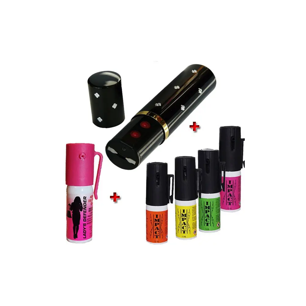 Bombes lacrymogène et taser femme dans un lot promo