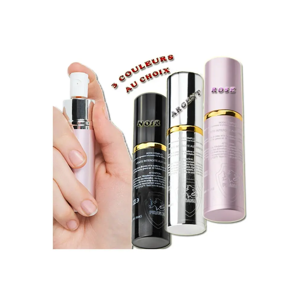 Bombe lacrymogene poche forme rouge à lèvres